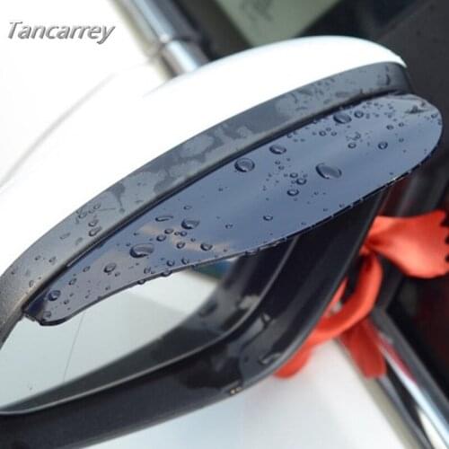 2 pcs Car Styling PVC Car Rear View Mirror Sticker Rain Eyebrow for volkswagen suzuki grand vitara tiguan mitsubishi lancer 10