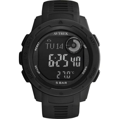 AVTREK Compass Watch Pedometer Watch Altimeter Barometer Military Army Waterproof Outdoors Sport Digital Survival Tactical Watch