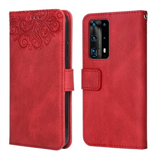 For Huawei P40 Flower Embossing Case ANA-AN00 ANA-TN00 ANA-NX9 ANA-LX4 Wallet Flip Leather Case for Huawei P 40 Cover