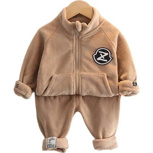 New Winter Baby Girl Clothes Suit Children Fashion Thick Coat Pants 2Pcs/Sets Toddler Warm Costume Boys Clothing Kids Tracksuits
