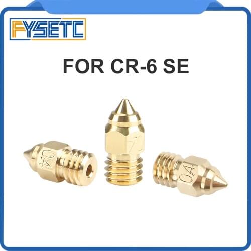 FYSETC 1Pcs CR6 SE 0.4MM Nozzle Hotend Nozzles For CR-10 V2 CR-6 SE Ender-3 Ender-5 Series 3D Printer parts