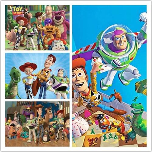 Catoon Disney Toy Story Watercolor Diamond Painting 5D DIY Kits Embroidery Full Mosaic Rhinestone Craft Lovers for Home Decor