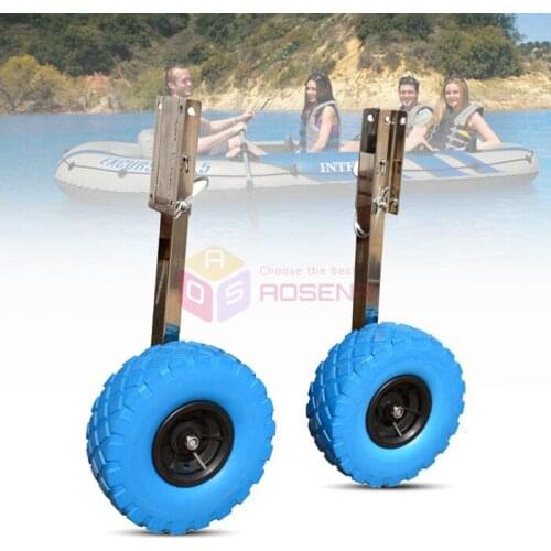 Stainless Steel Boat Transom Launching Wheel Dolly For Inflatable Boat Dinghy Yacht Raft Trolley