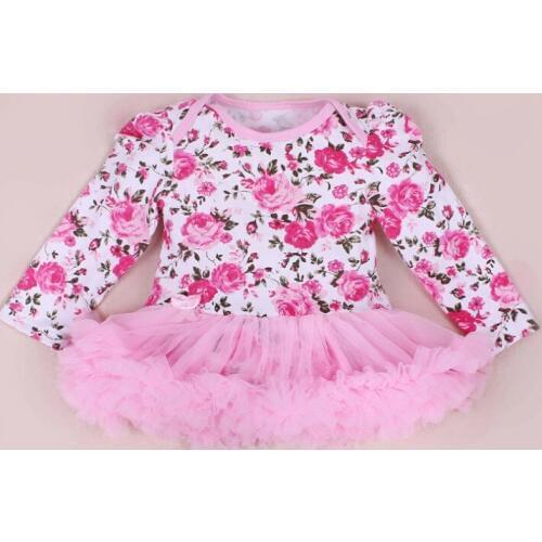 First Birthday Costumes For Baby Girls Cute Rompers infant Lace Ruffle Princess Jumpsuits Newborn Flower Leopard Dress Wedding