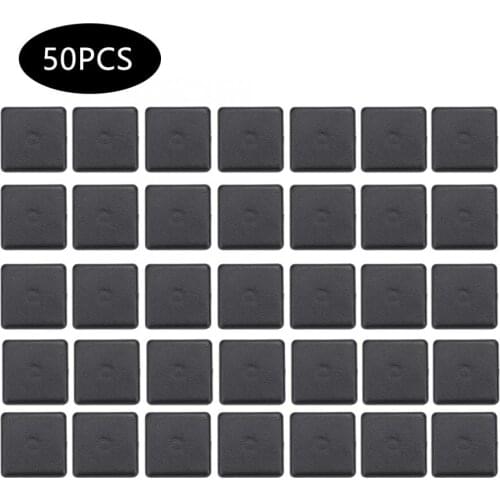 50Pcs Aluminum Profile End Cap Cover Black Plastic Fasteners for 2020/3030/4040 EU Standard Aluminum Profiles
