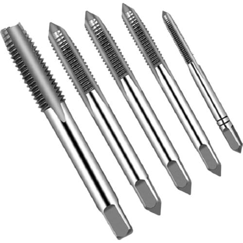 7PCS/Set HSS M3 M4 M5 M6 M8 M10 M12 Machine Spiral Point Straight Fluted Screw Thread Metric Plug Hand Tap Drill