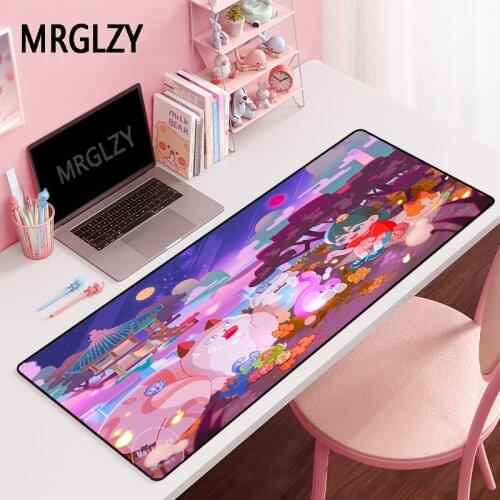 MRGLZY 40*90CM Cute Cartoon Multi-size Gamer Pink Girly Mouse Pad XXL MousePad Carpet Laptop Gaming Accessories DeskMat for LOL