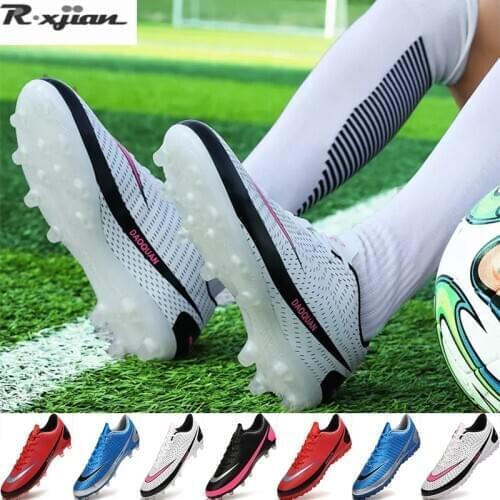 Mens FG/TF football shoes non-slip shoes rugby short boots youth training sports shoes children indoor sports shoes size 32-48
