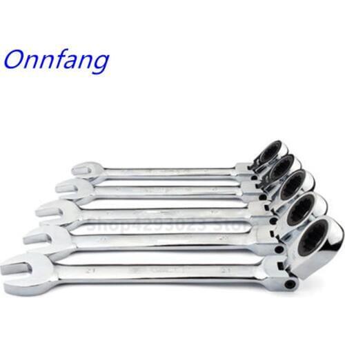 Onnfang Fixed Head Ratcheting Wrench Sets Ratchet Handle Wrenches Combination 180° Spanner Hand Tools