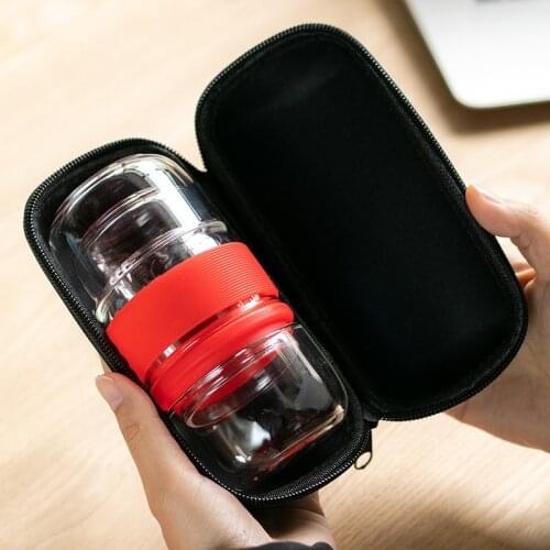 Set of ceramic travel kungfu tea set Simple tea brewing set for outdoor tourism Express cup Tea set suit