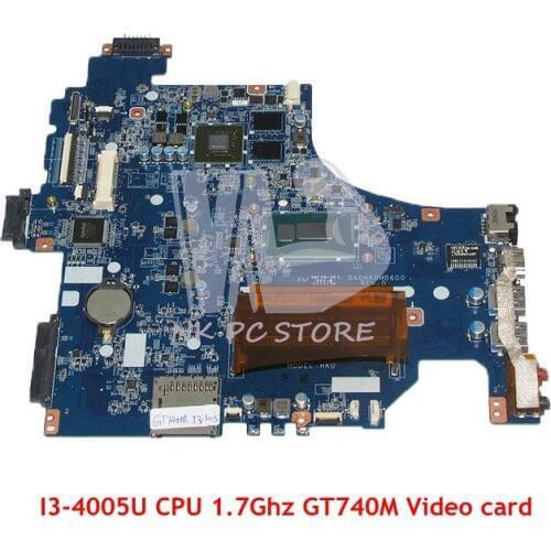 NOKOTION For Sony Vaio SVF15 SVF153 Laptop Motherboard D0HKDMB6D0 A1971750A SR1EK I3-4005U 1.7Ghz CPU GT740M Video card