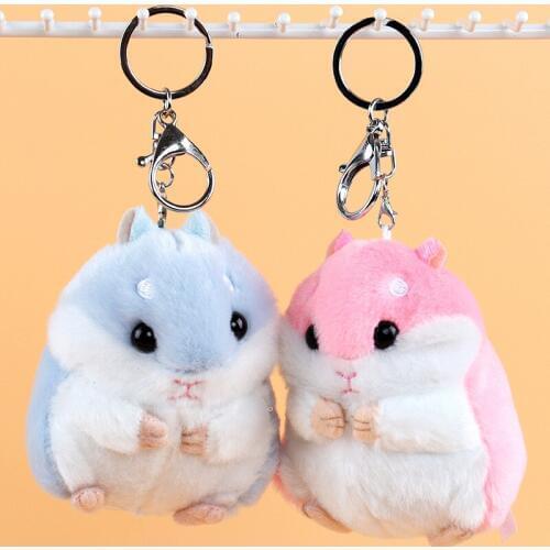 2019 new arrival Cute Plush Hamster toys Clasp Handbag Plush toys for gift for children and ladies Decor Flower