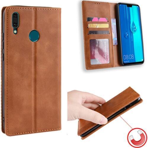 For Huawei Y9 2019 Case Luxury PU Leather Wallet Magnetic Adsorption Case For Huawei Y9 2019 JKM-LX1 JKM-LX2 JKM-LX3 Phone Bags
