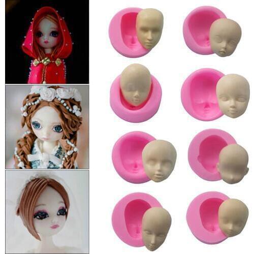 Cute Silicone Mold Baby Face MoldS For Fondant Chocolate Soap Handmade Cake Decorating Kitchen Gadgets Accessories Baking Tools