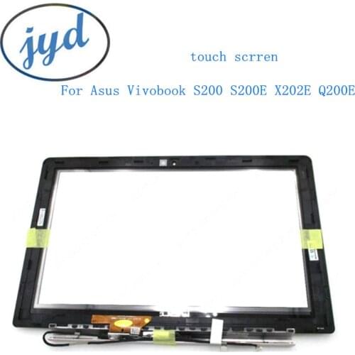 TCP11F16(withEMI) V1.1 touch screen Digitizer with frame border B shell and small board For ASUS X202 X202E S200 S200E Q200E