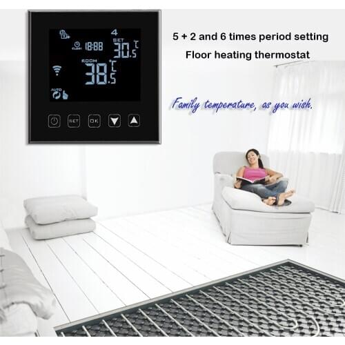 Tuya Wifi programme Thermostat Temperature Controller for floor water heating,Works with Alexa Google Home