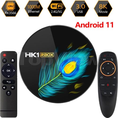 2021 HK1 RBOX R2 RK3566 Android 11.0 TV BOX G52 4GB/8GB 32G/64G 2.4G/5.8G WiFi 8K30FPS HD H.265 BT4.0 Media Player Set top Box