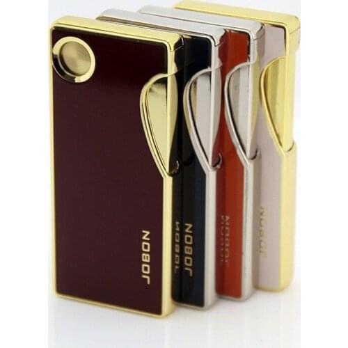 Ultra-thin Side Pressure Cigarette Lighter USB Rechargeable Windproof Lighter Briquets Et Accessoires Fumeurs Briquet Tempete