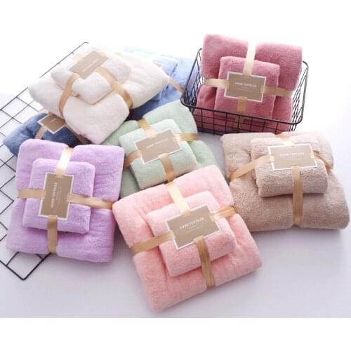 70X140CM Coral Fleece Absorbent Hair Swimming Face Hand Bath Towel Sets Microfibre Towels Bathroom Towels Microfiber Towel Set