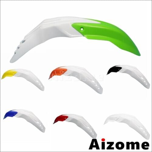 Motorcycle Frotn Fender Dirt Bike Enduro MX Motocross Plastic Front Mud Guard Protector For Kawasaki KLR KLX KX 110 140 250 450