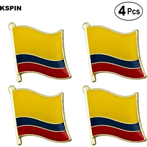 Colombia Flag Pin Lapel Pin Badge Brooch Icons 4pcs