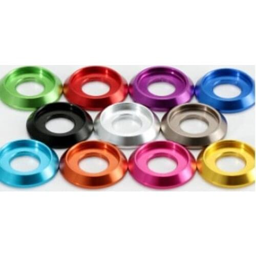 10pcs M2 M2.5 M3 m4 m5 m6 colourful Aluminum button head washer for button head screw