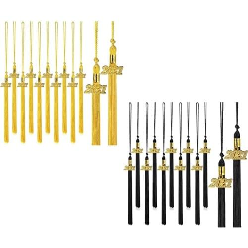 12 Pcs Graduation Cap Tassel with Year Date Charms Graduation Hat Decor Tassel for Graduation Party Activities