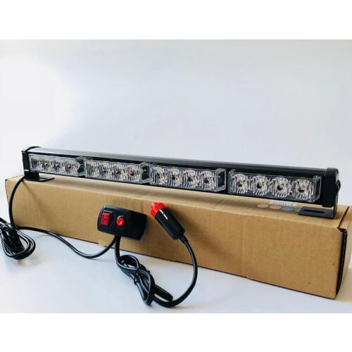 1x 18" Car Grille Auxiliary light Police Warning light Red/Blue strobe led DRL flashlight beacon flashing lamp Emergency light