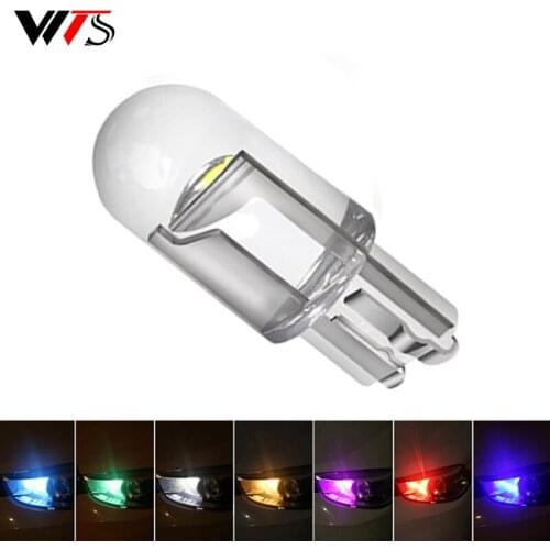 2Pcs Car T10 W5W 194 COB LED Side Wedge Lights Signal Lamps 12V Door Bulbs Interior Dome Reading License Plate Instrument Lights