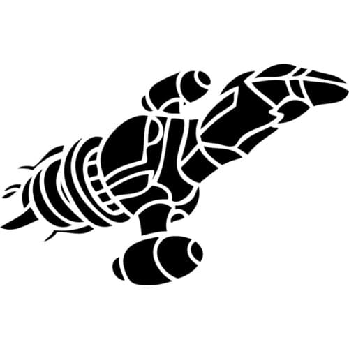 25*16cm Spaceship Aircraft Rocket Space Theme Car Sticker Waterproof Car Window Stickers Trunk Decor Rear Windshiele CL032