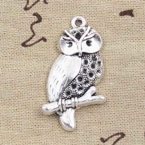 4pcs Charms Owl 41x22mm Antique Tibetan Silver Color Pendant Findings Accessories DIY Vintage Choker Handmade Jewelry