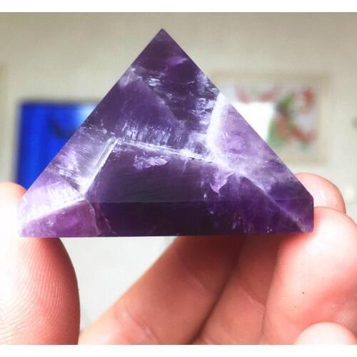 55g Natural dream Amethyst pyramid Natural quartz crystal obelisk point Healing Rocks Fossils 4-4.5cm