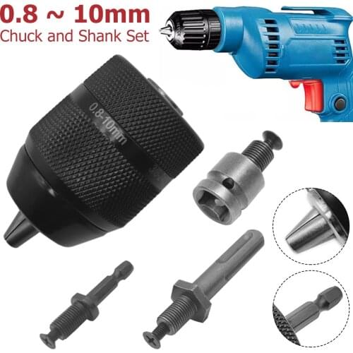 Keyless Drill Chuck 1/2-20UNF Mount 2~13mm Self-tighten Drill Chuck for Multiple Purposes Quick Change Adapter Hand Drill Chuck