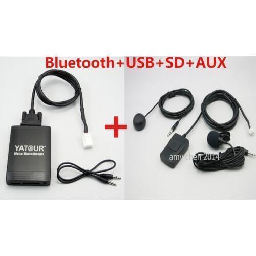 Yatour Audio bluetooth Kit for Toyota Harrier Avensis Yaris Matrix Vitz SD AUX USB Digital Music Changer Car MP3 Player