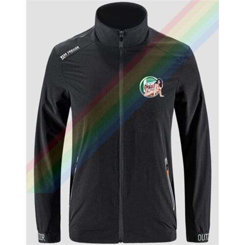 Castrol Wakefield Motor Oil Sexy Woman Breathable Jacket Outdoor Zippered Comfortable Light Soft Fashion Casual Front Printing