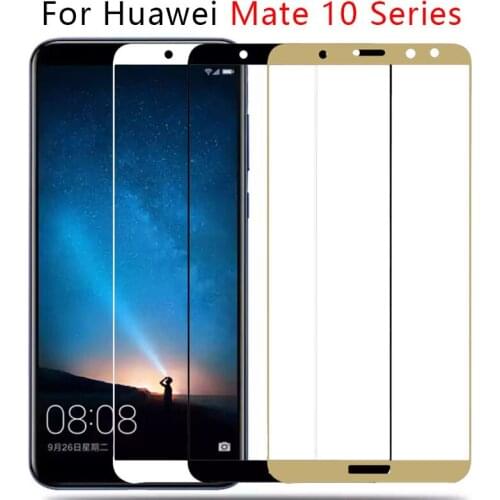 Case On For Huawei Mate 10 Lite Mate10 Pro Light Full Cover Tempered Glass Screen Protector Phone Made Matte 10lite 10pro Tremp