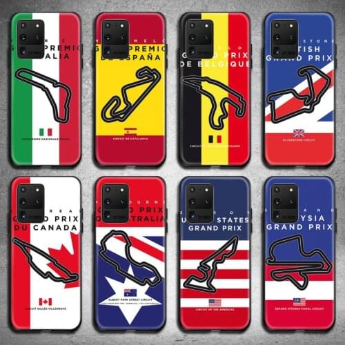 Formula 1 Racing Circuit Phone Case For Samsung Galaxy S21 Plus Ultra S20 FE M11 S8 S9 plus S10 5G lite 2020