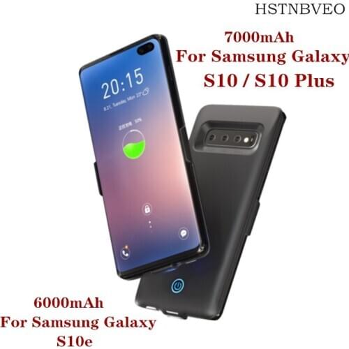 HSTNBVEO Portable Phone Battery Power Case For Samsung Galaxy S10 Plus Battery Charger Cases For Samsung S10/S10e Battery Case