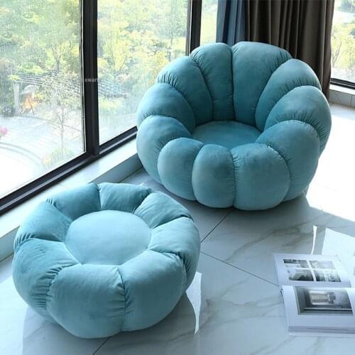 Living Room Household Furniture Lazy Sofas Tatami Bedroom Balcony Fabric Single Sofa Dormitory Hotel Cafe Backrest Lounge Chairs