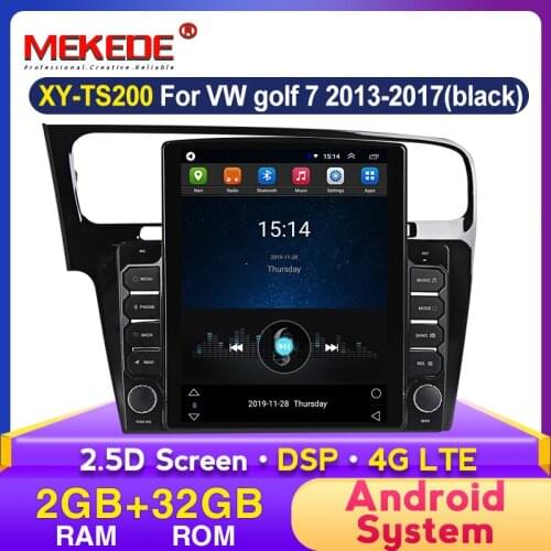 HD 1024x768 2GB+32GB 2.5D Tesla Style Screen AndoidCar Multimedia Player for VW Volkswagen Golf 7 GPS Navigator DSP Head Unit