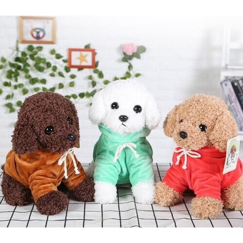 Simulation Curly Hair Poodle Dog Puppy Stuffed Plush Doll Home Sofa Bed Decor girls birthday gift best