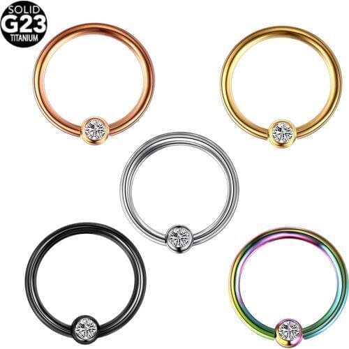 1PC Titanium Nose Piercings 16G Septum Piercing Nose Ring Daith Piercings Conch CBR Rook Piercings Labret Lip Rings Body Jewelry