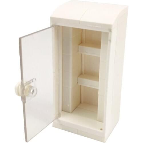 MOC City Refrigerator Model Toys For Children Kids Gift Household Electric Appliance Friends Compatible City Building Blocks Toy