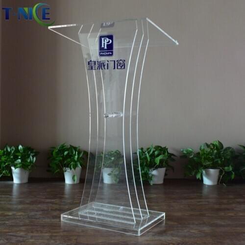 Best Seller Accept Customized Acrylic Church Pulpit SchoolFurniture Clear Podium AKLIKE Hot Sale Glass Lectern Plastic Table