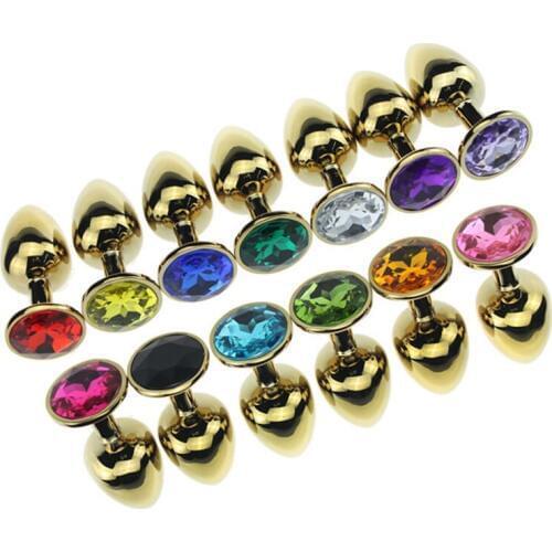 Small Size Metal Anal Toys Butt Plug Stainless Steel Anal Plug with Crystal Jewelry Sex Toys Couple Products Anal Masturbator