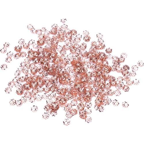 MEIBEADS 1000pcs/lot Exquisite 6 Colors Hollow Flower Bead Caps Bracelet for DIY Jewelry Making Necklace Accessories UF2404