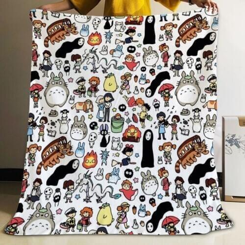 Musife Custom My Neighbor Totoro Blanket Design Your own Blanket Flannel Blankets for Sofa DIY Dropshipping