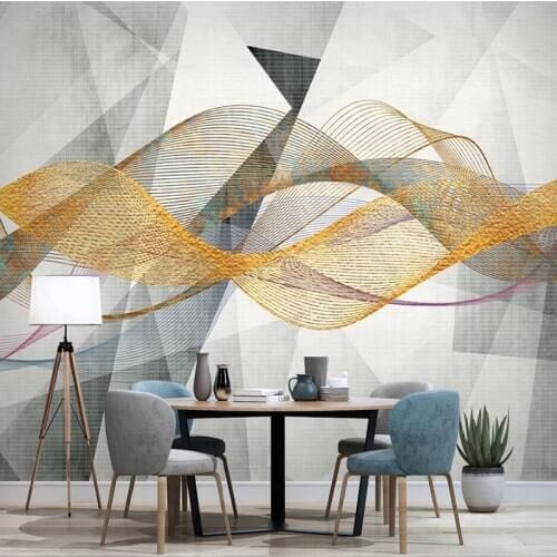 Custom Photo Wallpaper Nordic Modern Minimalist 3D Geometric Abstract Line Living Room TV Sofa Background Wall Mural Home Decor