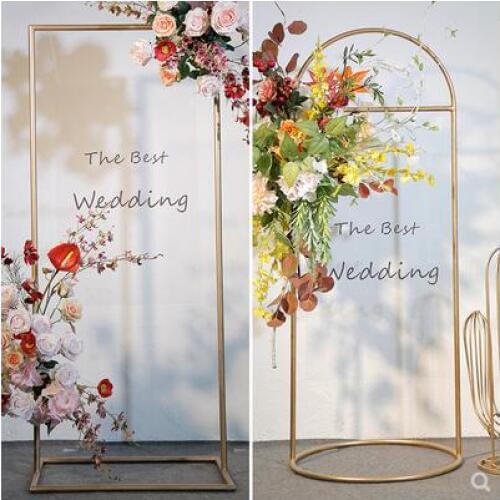New wedding props sign shelf background frame Wedding flower frame welcome area tie Yi square arch display frame