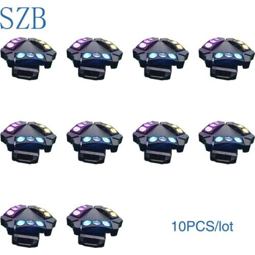 Mini New LED 9x10W Led Spider Moving Head Light RGBW 4in1 for DJ Nightclub Stage Party Lights 10pcs/lot/SZB-MH140A